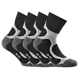 Rohner Basic Unisex Running Quarter Socken, 4er Pack - Sportsocken, Outdoor, Walking