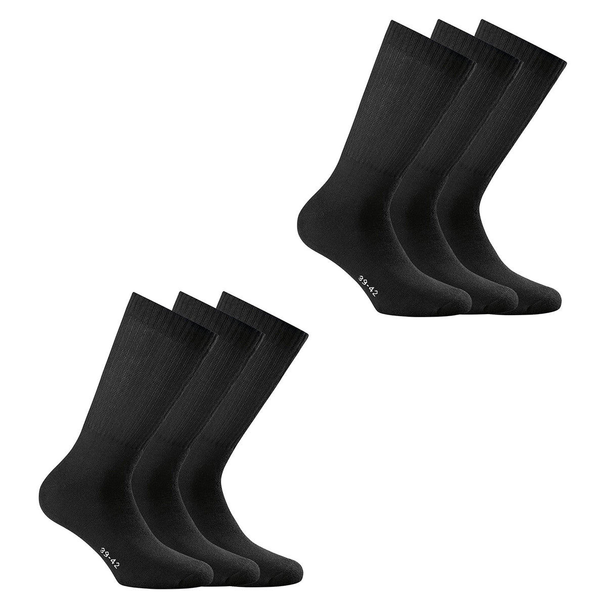 Rohner Basic Unisex Sports Socks, 6-pack - Basic Sport, solid color