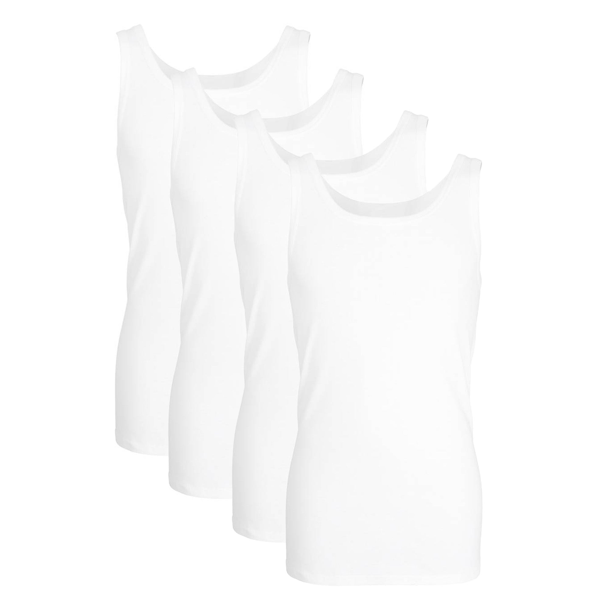 GÖTZBURG Herren Unterhemd 4er Pack - Feinripp, Unterwäsche Set, Pure Cotton