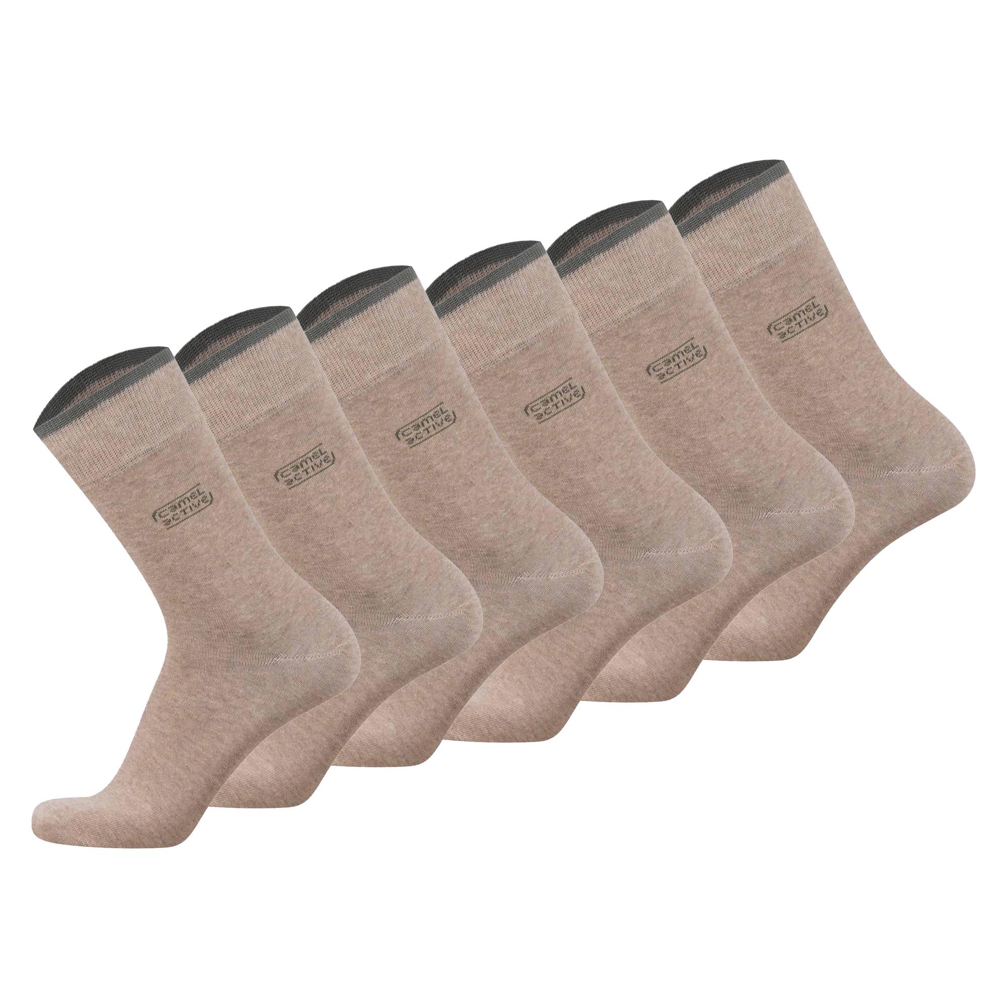camel active Men's Socks, 6-pack - Basic Socks, Organic Cotton