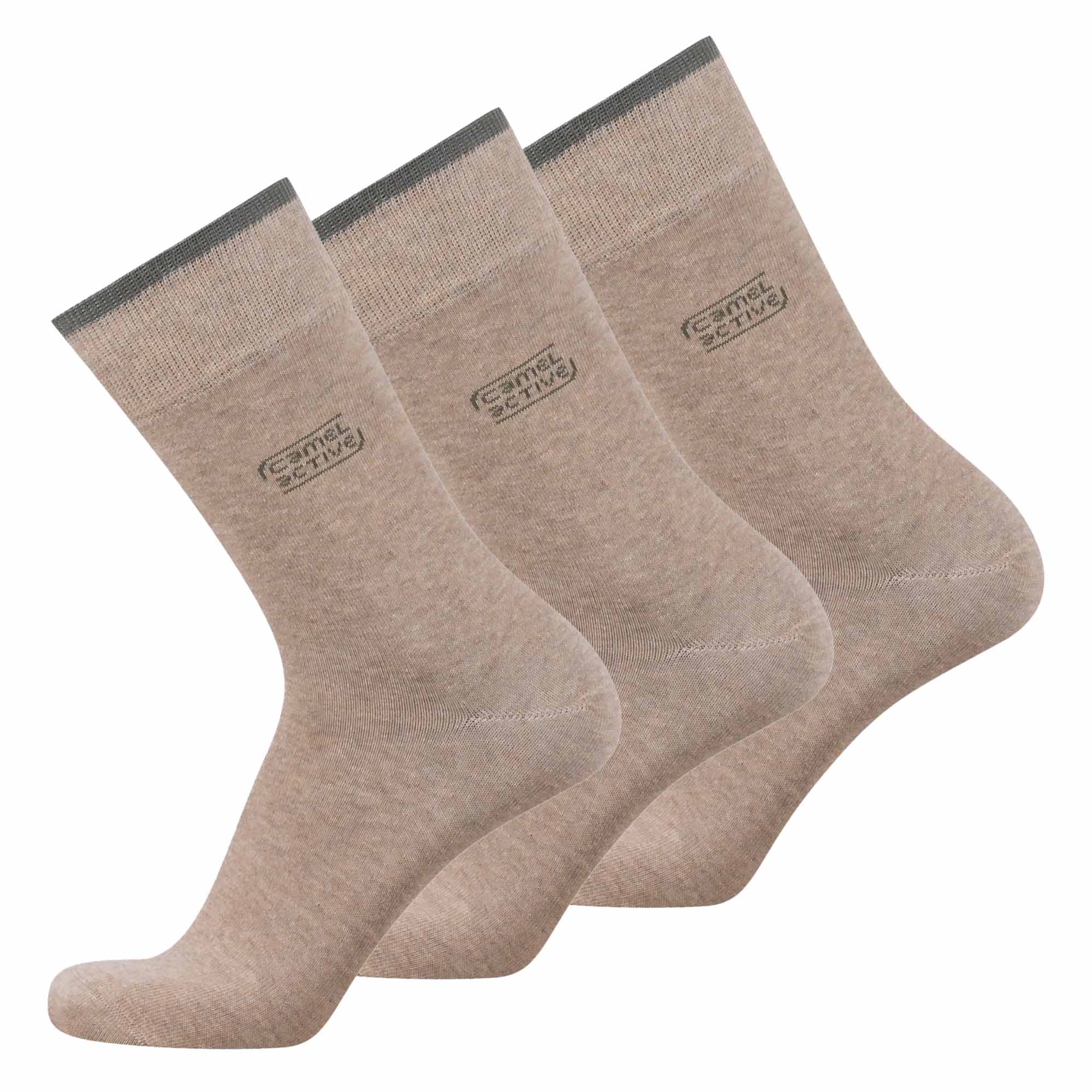 camel active Men's Socks, 3-pack - Basic Socks, Organic Cotton