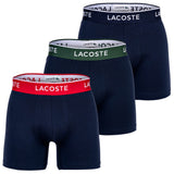 LACOSTE Herren Boxershorts, 3er Pack - Boxer Briefs, Cotton Stretch, Logobund