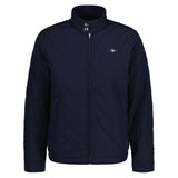 GANT Herren Steppjacke - QUILTED WINDCHEATER, Reißverschluss, Stehkragen, Logo