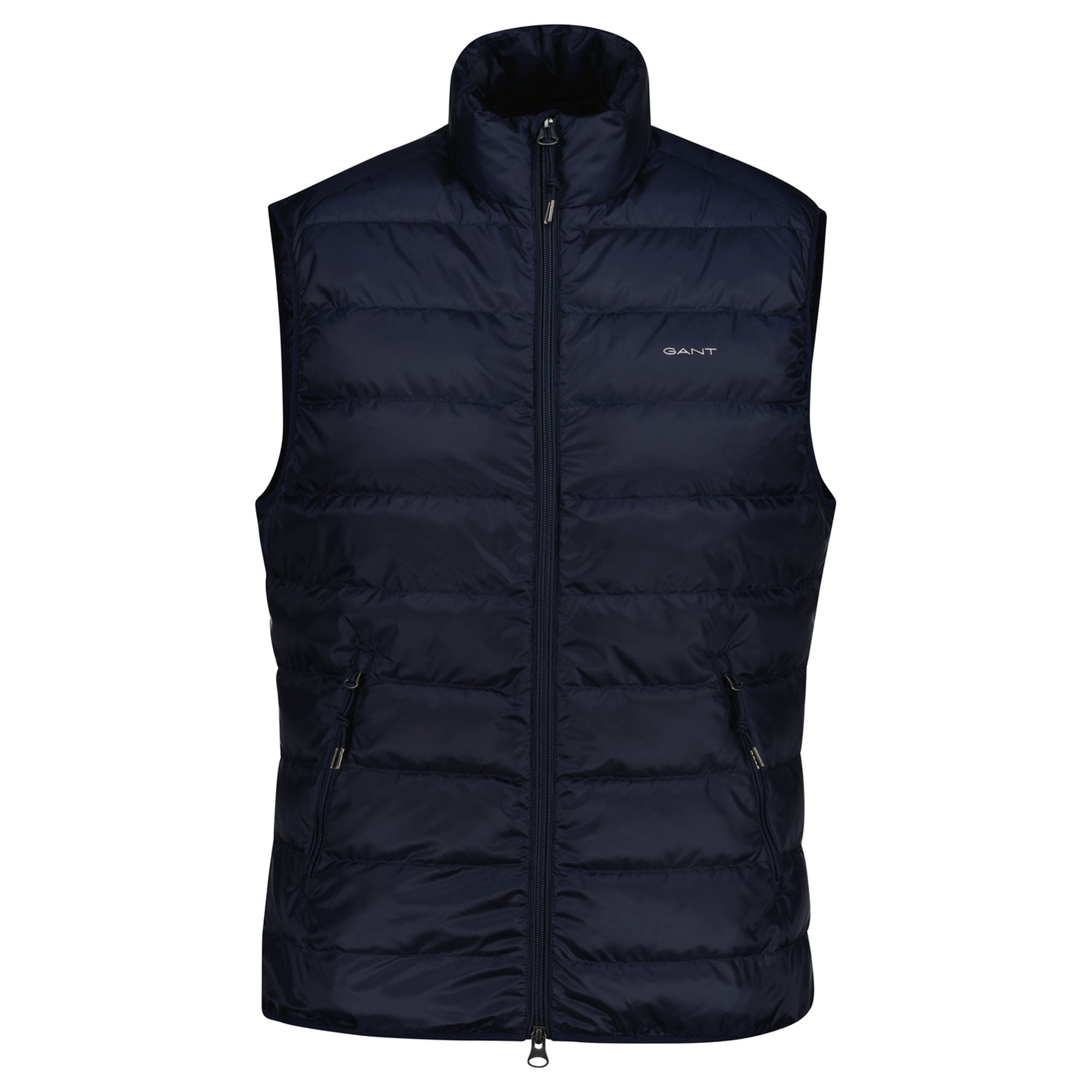 GANT Herren Daunenweste - LIGHT DOWN VEST, leichte Steppweste, Stehkragen, Zip