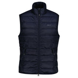 GANT Herren Daunenweste - LIGHT DOWN VEST, leichte Steppweste, Stehkragen, Zip