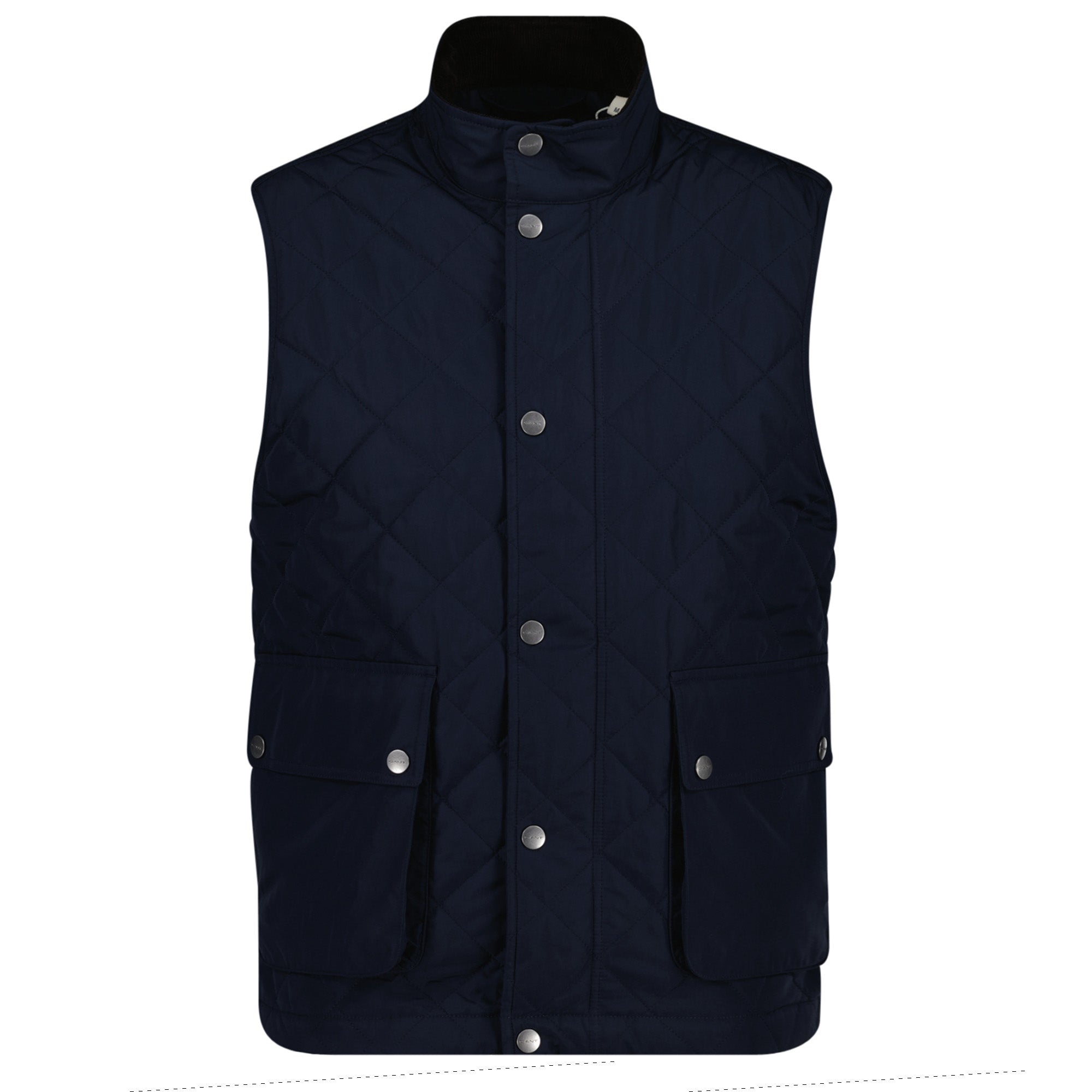 GANT Herren Steppweste - CLASSIC QUILTED VEST, Reißverschluss, Stehkragen