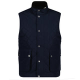 GANT Herren Steppweste - CLASSIC QUILTED VEST, Reißverschluss, Stehkragen