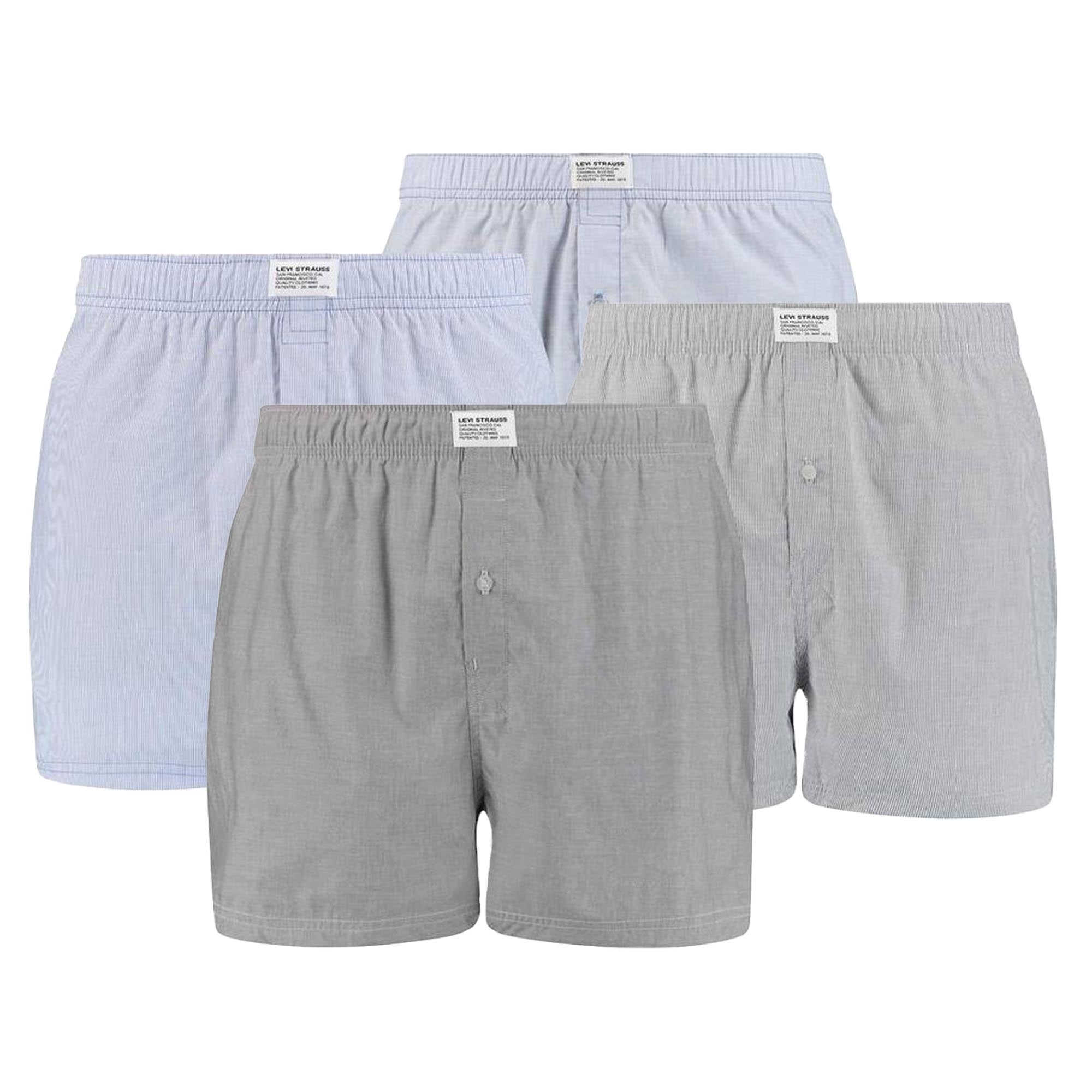 Levi's Men's Boxer Shorts, 4-Pack - Woven Shorts, Cotton, plain