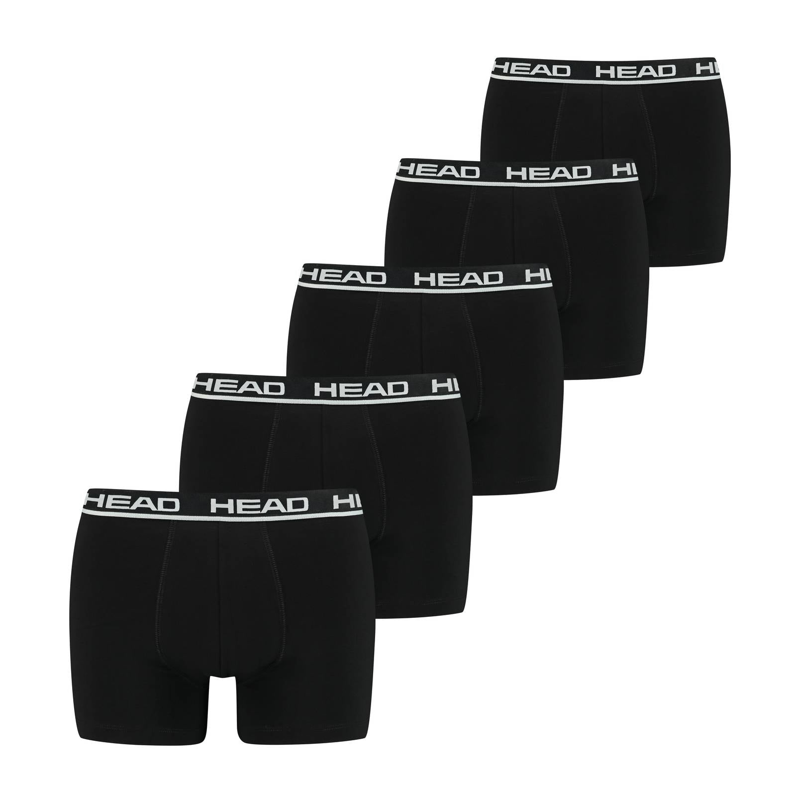 HEAD Men's Boxer Trunks, 5 Pack - Basic Boxer Trunks ECOM, Stretch Cotton