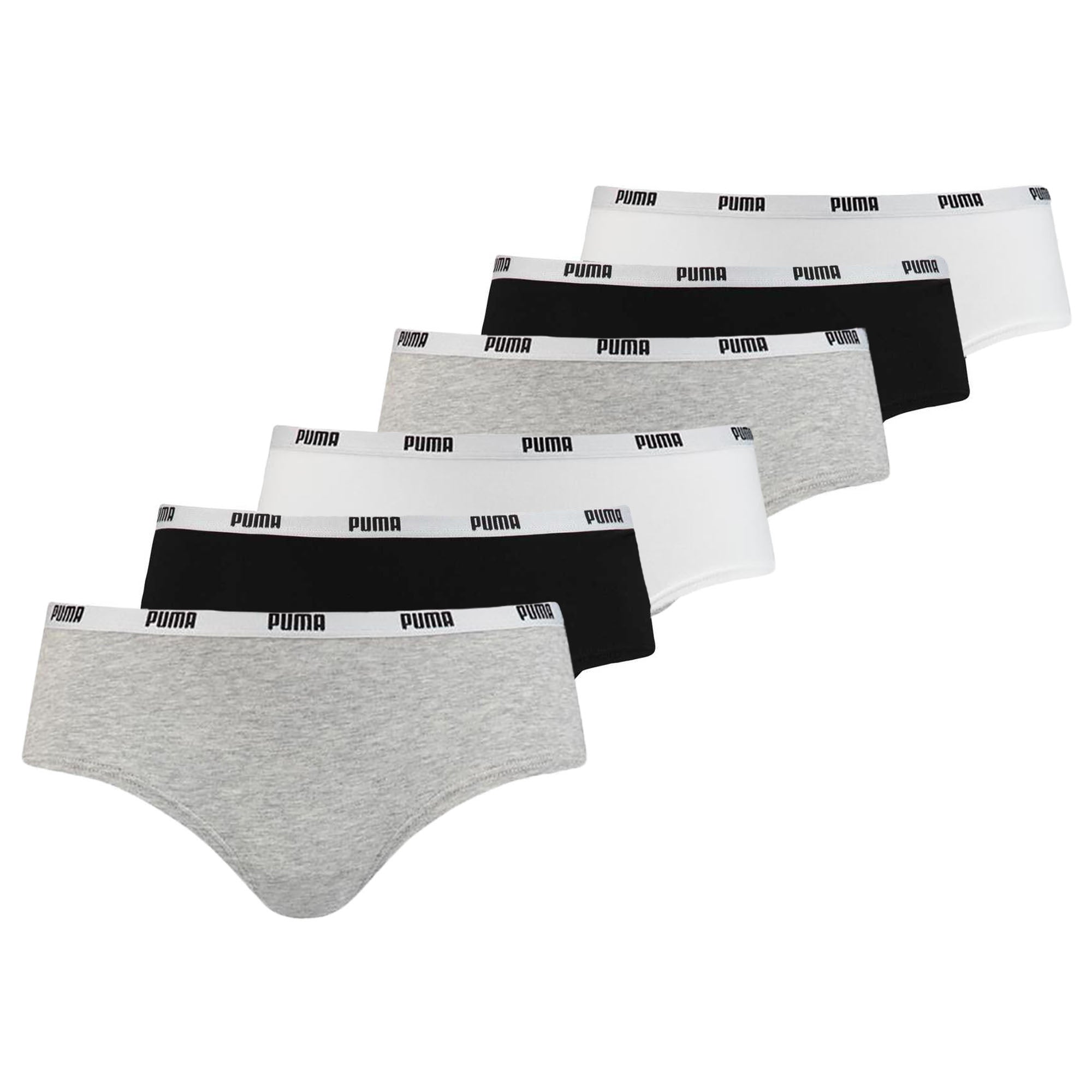 PUMA Damen Iconic Hipster, 12er Pack - Soft Cotton Stretch, ECOM