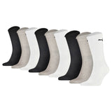 PUMA Unisex Socken, 9er Pack - Sport Crew Sock,Tennissocken, ECOM