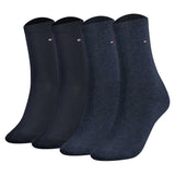 TOMMY HILFIGER Damen Socken, 4er Pack - Sock Casual, ECOM, Kurzsocken, uni