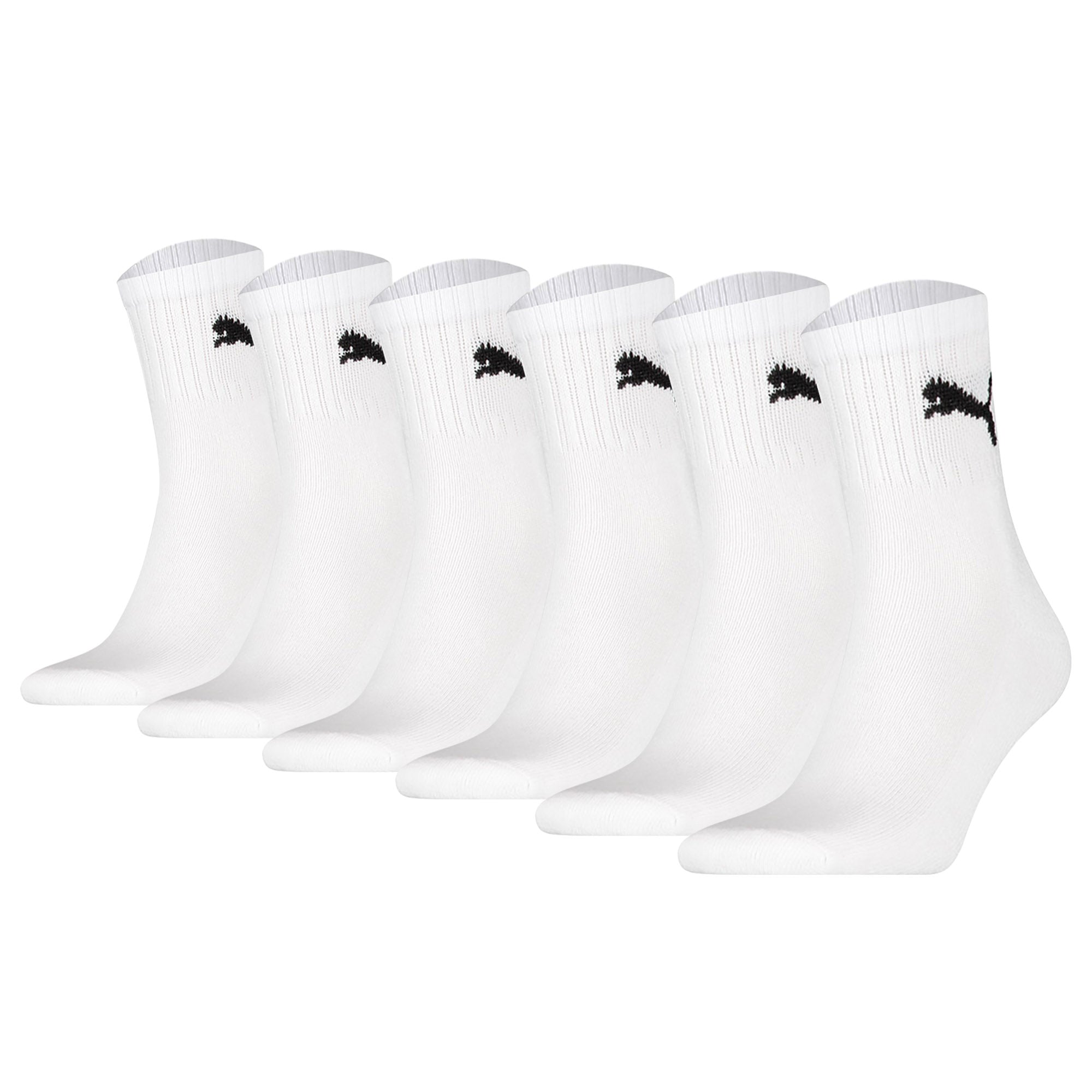 PUMA Unisex Sportsocken, 6er Pack - Short Crew Socks, ECOM, Logo, einfarbig