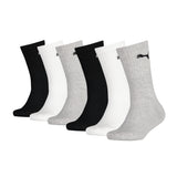 PUMA Kinder Socken, 6er Pack - Sport Junior ECOM, Rippbündchen, Logo
