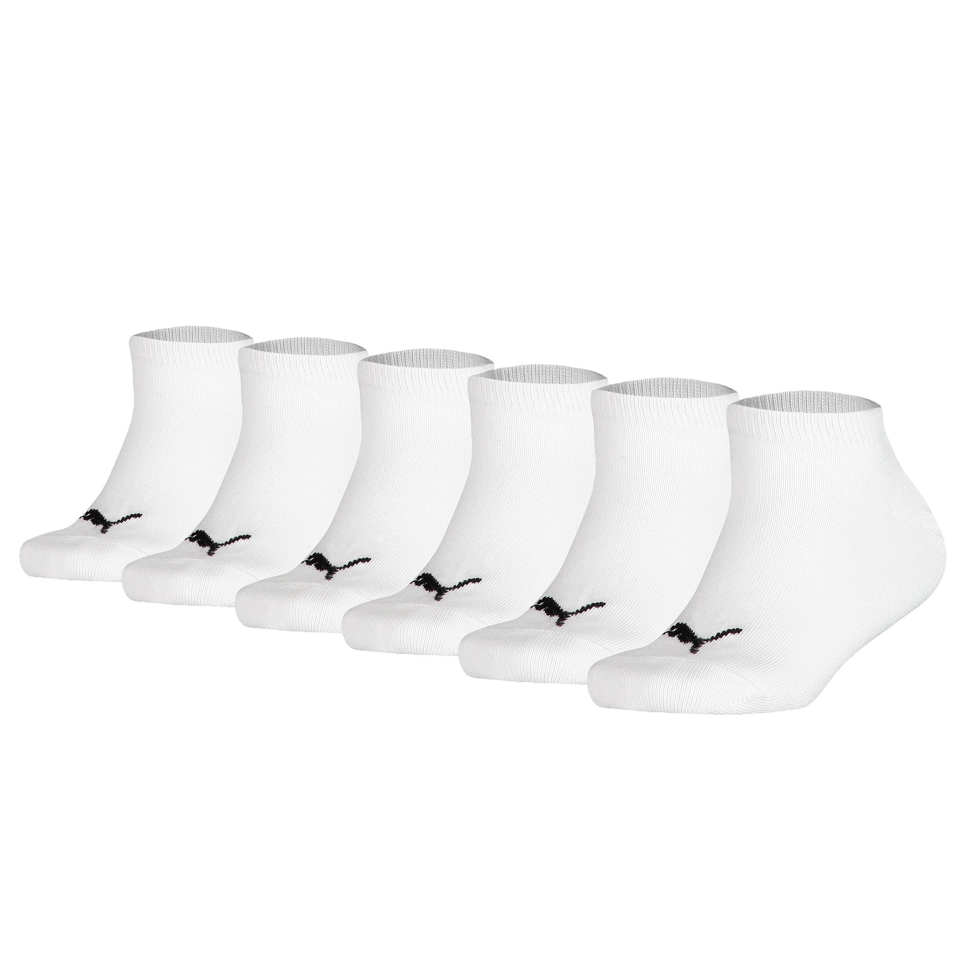 PUMA Kinder Sneakersocken 6er Pack - Invisible, ECOM, einfarbig, Logo