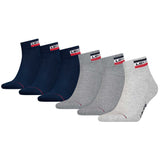 Levi's Unisex 6er Pack Sportsocken - Mid Cut SPRTWR, Logo, ECOM