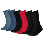 TOMMY HILFIGER Children's socks, 6-pack - ECOM, TH Basic, solid color