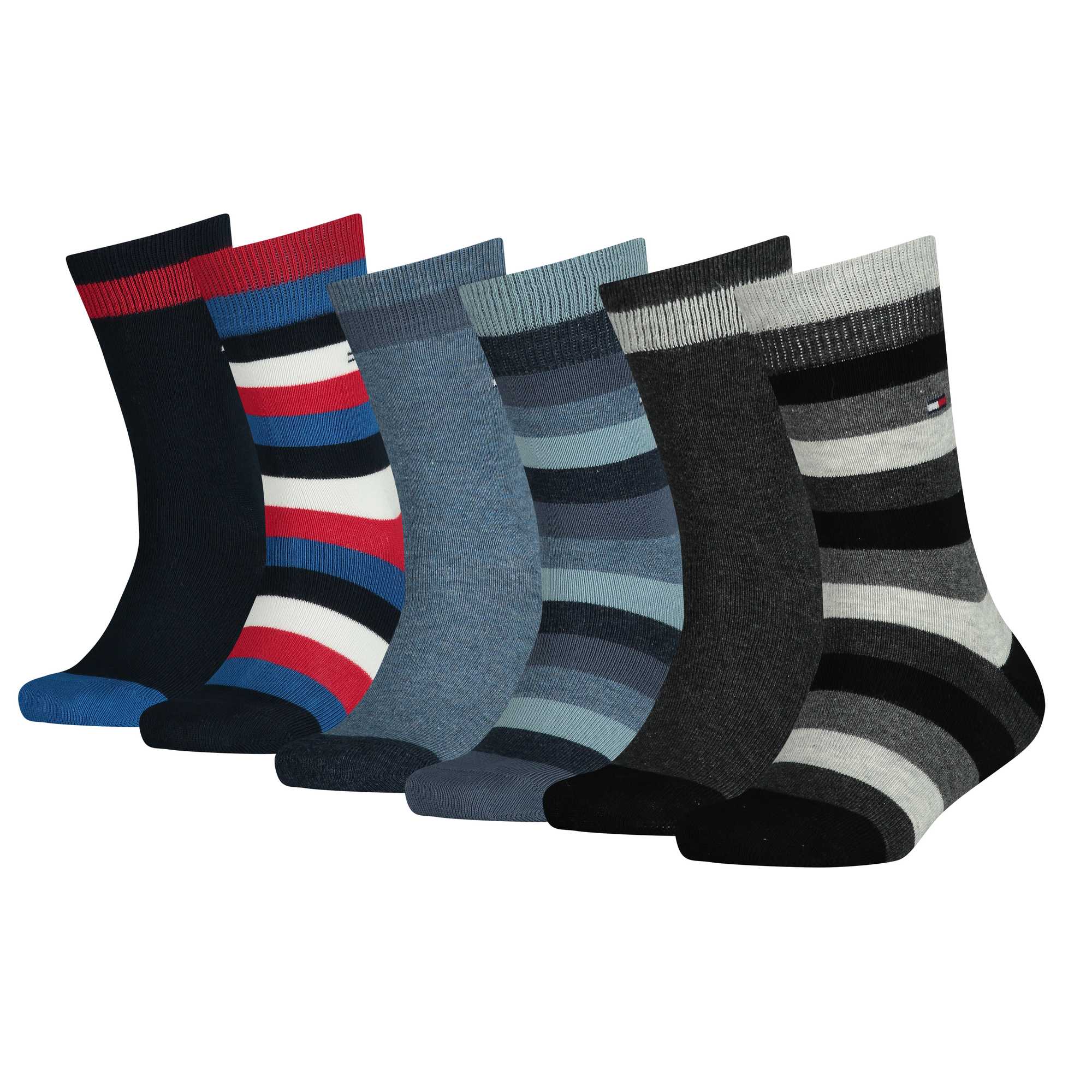 TOMMY HILFIGER Children's socks, 6-pack - Basic Stripe ECOM, stripes