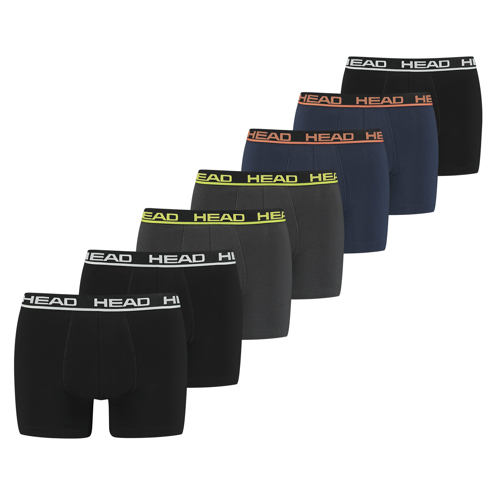 HEAD Herren Boxershorts, 7er Pack - Basic Boxer Trunks ECOM, Cotton Stretch