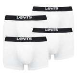 Levi's Herren Boxershorts, 4er Pack - Solid Basic Trunk Organic, Logobund