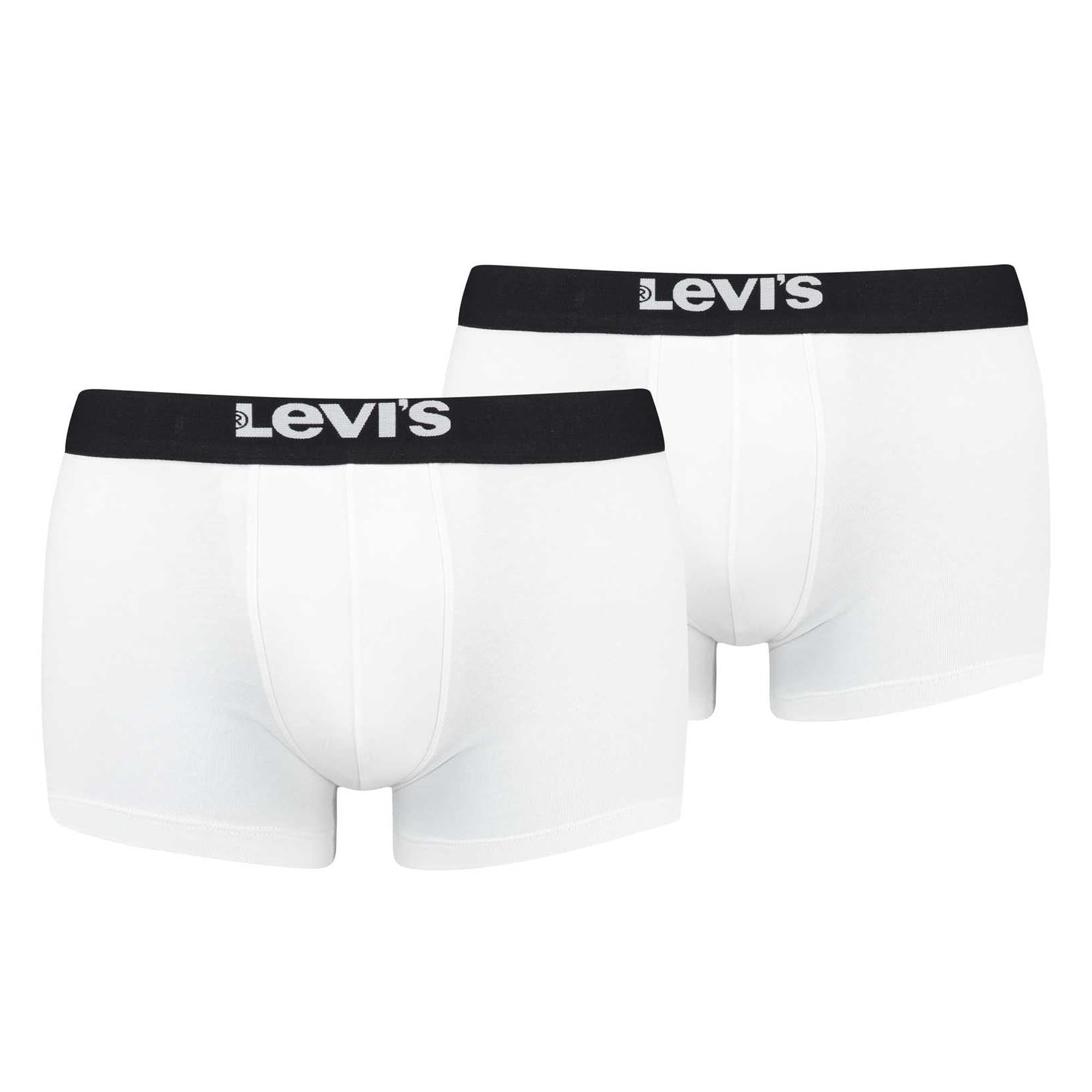 Levi's Men's Solid Basic Trunk Organic, Pack of 2, Boxer Shorts, Logo Waistband