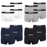 Levi's Herren Boxershorts, 4er Pack - Solid Basic Trunk Organic, Logobund