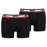 Levi's Herren Boxershorts, 2er Pack - Sportswear Boxer Brief Organic, Logobund