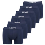 Levi's Herren Boxer - Solid Basic Boxer Brief Organic, ECOM, Cotton Stretch, 6er Pack