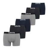Levi's Herren Boxer - Solid Basic Boxer Brief Organic, ECOM, Cotton Stretch, 6er Pack