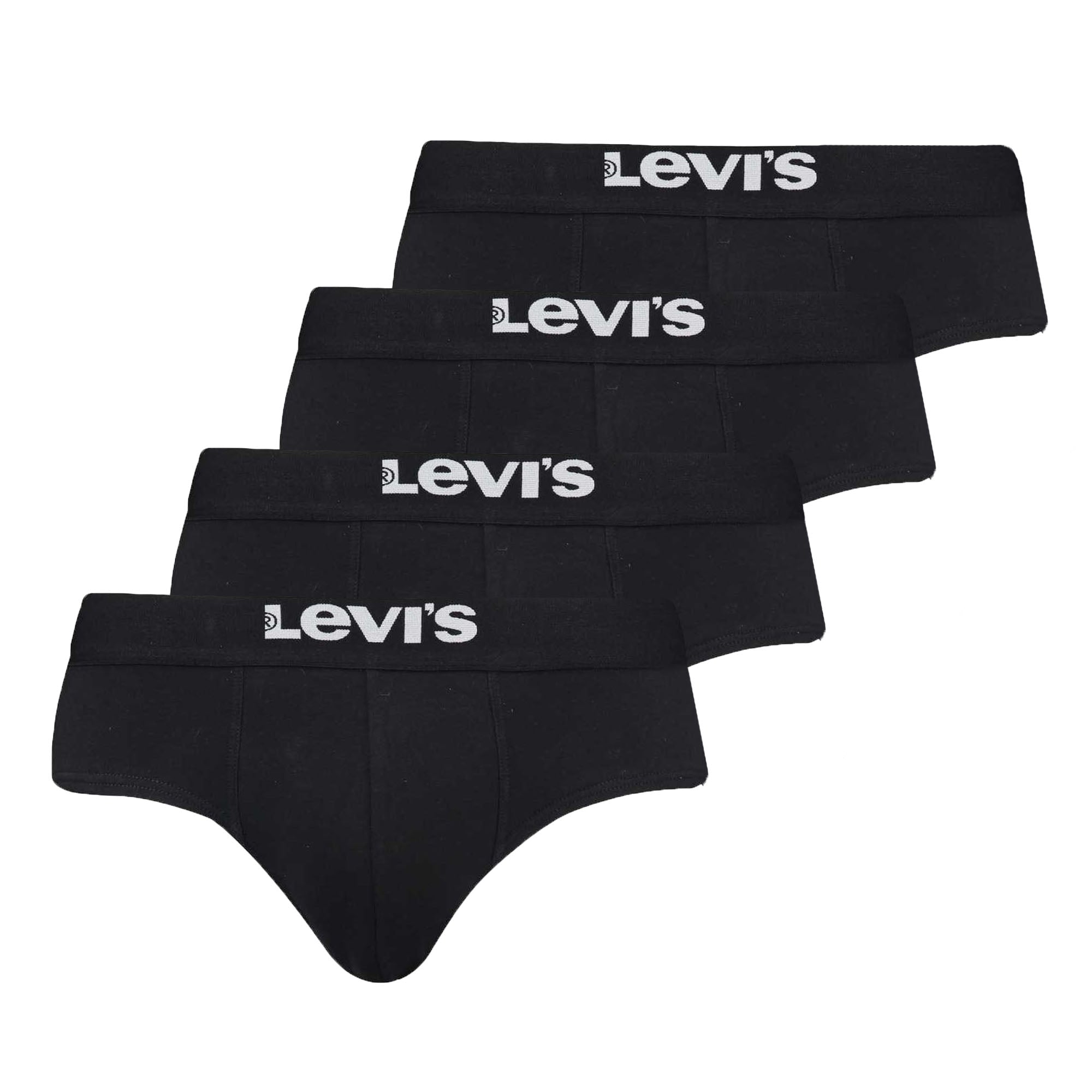 Levi's Herren Slips, 4er Pack - Solid Basic Brief Organic ECOM