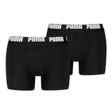 PUMA Men Boxer Trunks, 2-Pack - Everyday Basic Boxers 2P, Cotton Stretch, Solid Colour