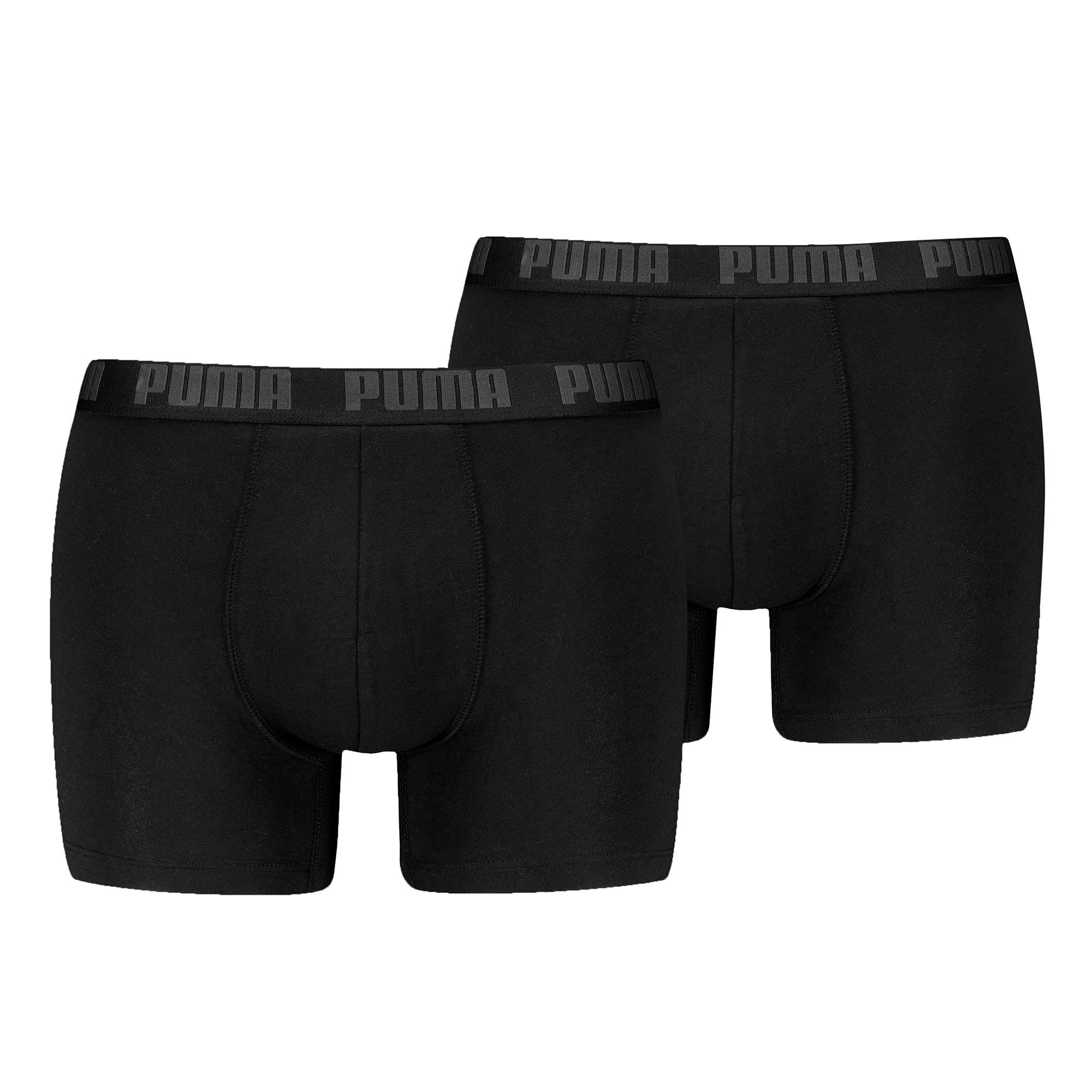 PUMA Men Boxer Trunks, 2-Pack - Everyday Basic Boxers 2P, Cotton Stretch, Solid Colour