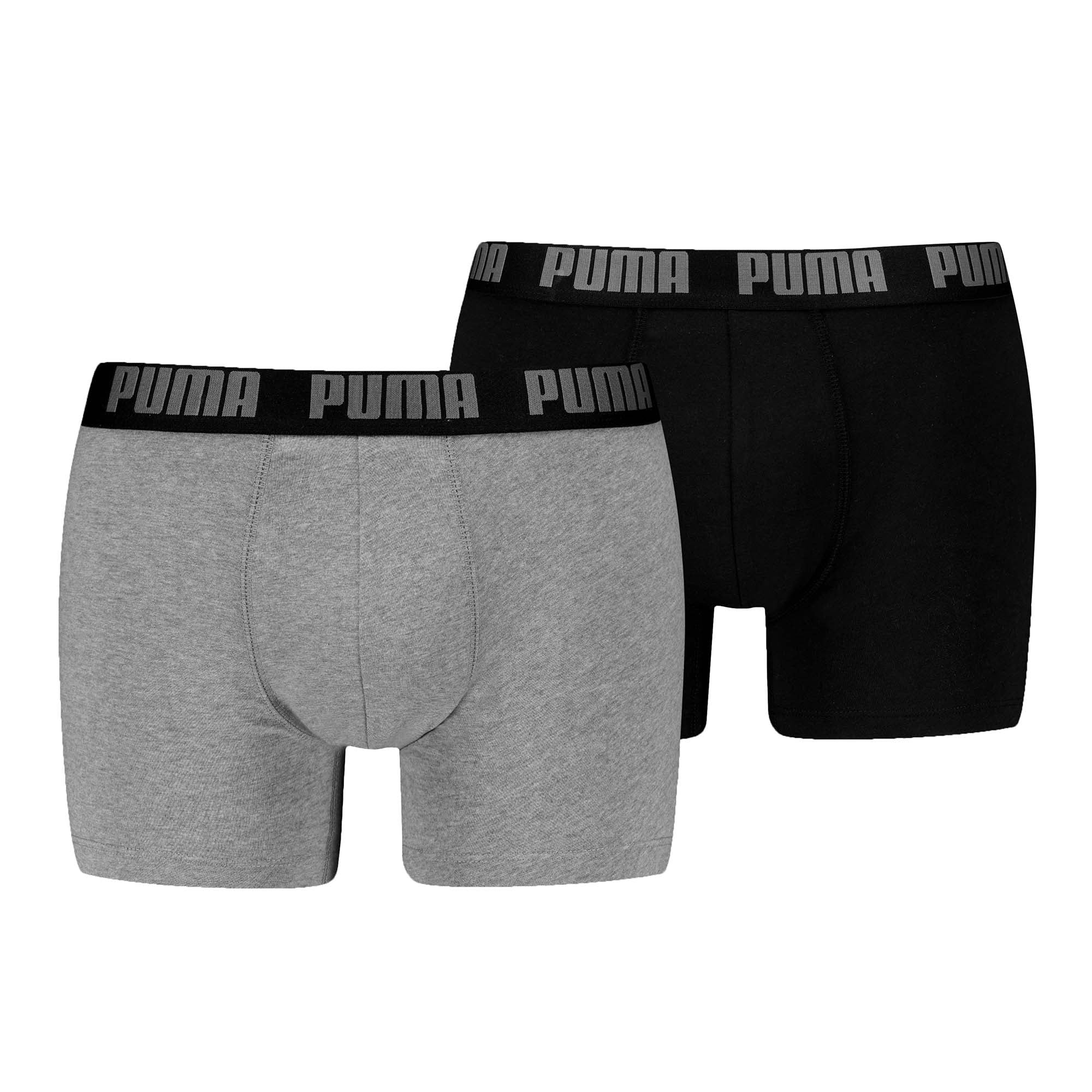 PUMA Herren Boxershorts, 2er Pack - Everyday Basic Boxers 2P, Cotton Stretch, einfarbig