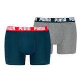 PUMA Herren Boxershorts, 2er Pack - Everyday Basic Boxers 2P, Cotton Stretch, einfarbig