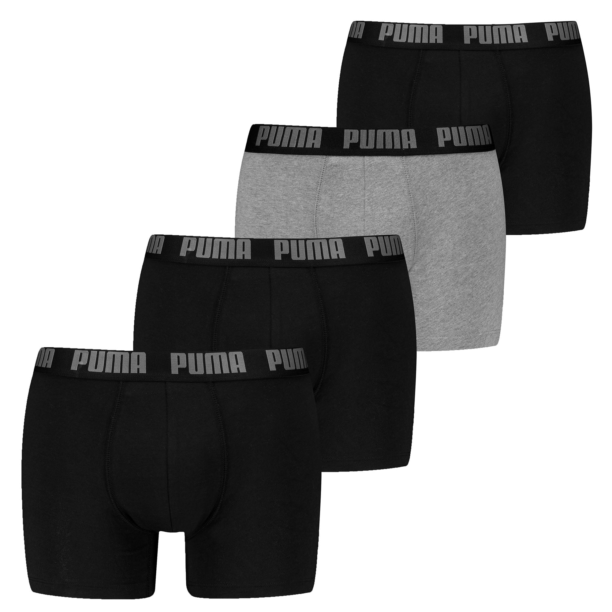 PUMA Herren Boxer Shorts, 4er Pack - Basic Boxer ECOM, Cotton Stretch, Everyday