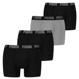 PUMA Herren Boxer Shorts, 4er Pack - Basic Boxer ECOM, Cotton Stretch, Everyday