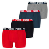 PUMA Herren Boxer Shorts, 4er Pack - Basic Boxer ECOM, Cotton Stretch, Everyday