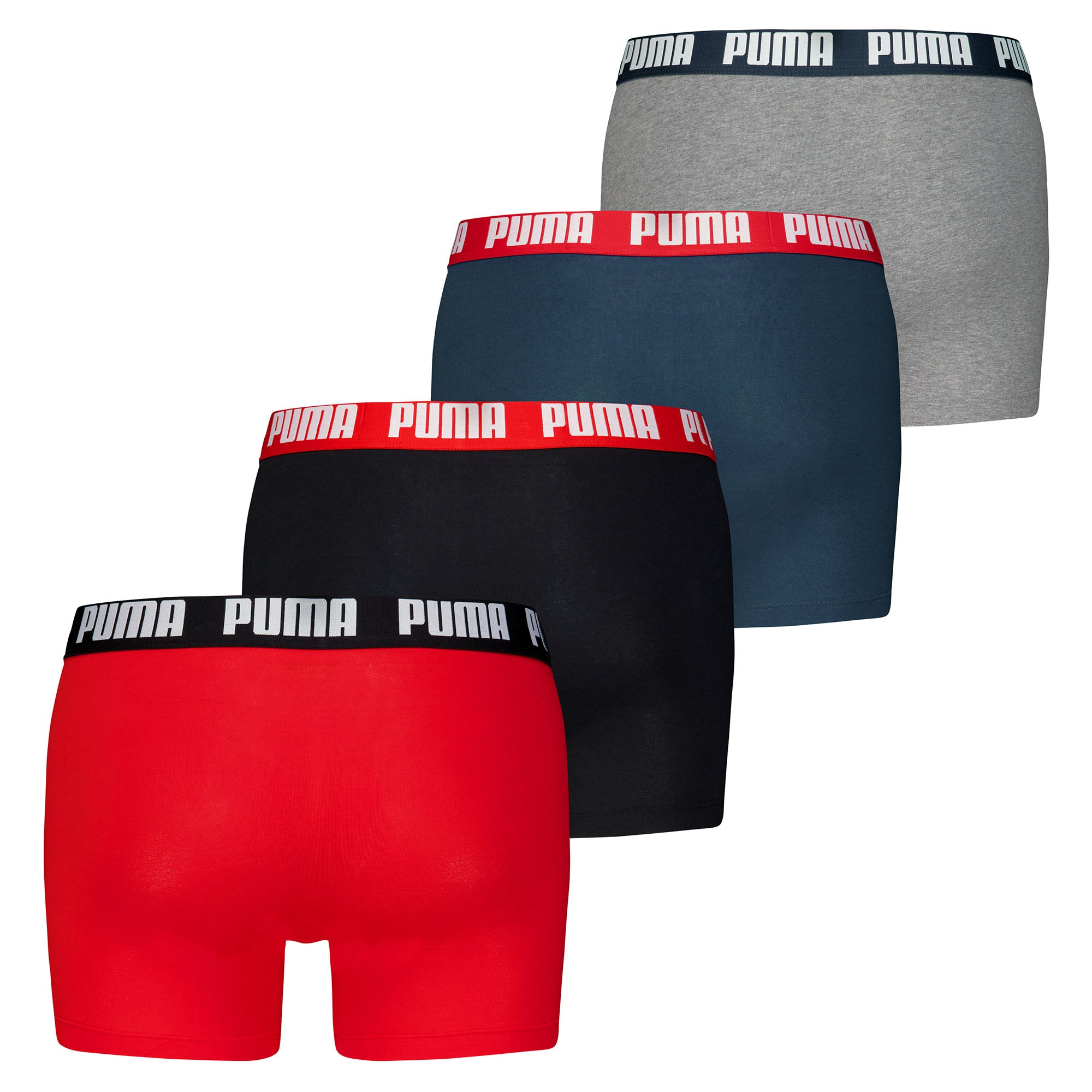 PUMA Herren Boxer Shorts, 4er Pack - Basic Boxer ECOM, Cotton Stretch, Everyday