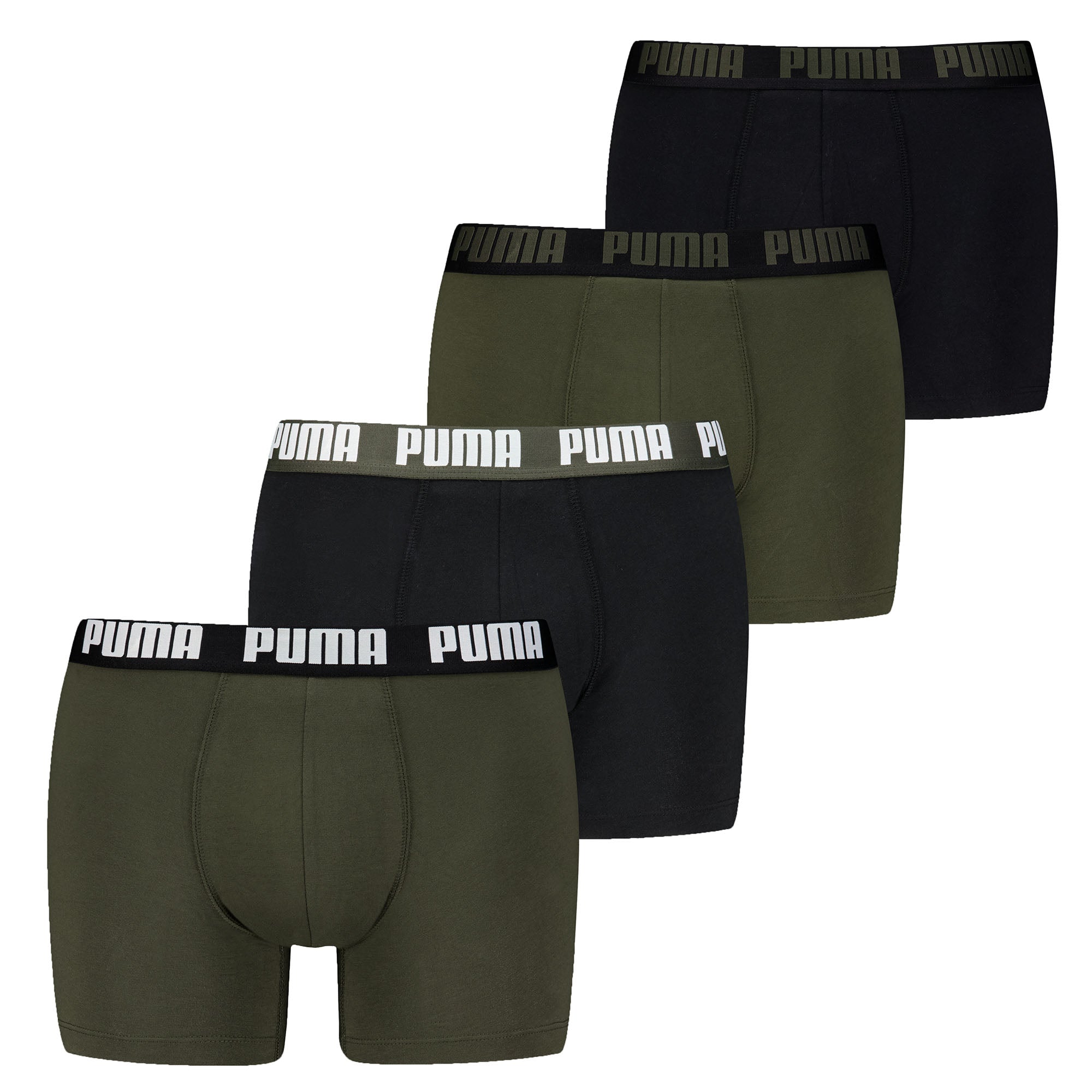 PUMA Herren Boxer Shorts, 4er Pack - Basic Boxer ECOM, Cotton Stretch, Everyday