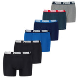 PUMA Herren Boxer Shorts, 6er Pack - Basic Boxer ECOM, Cotton Stretch, Everyday