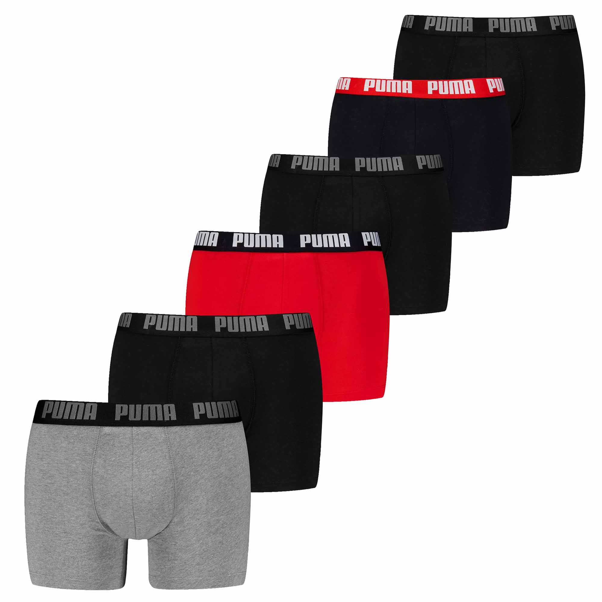 PUMA Herren Boxer Shorts, 6er Pack - Basic Boxer ECOM, Cotton Stretch, Everyday