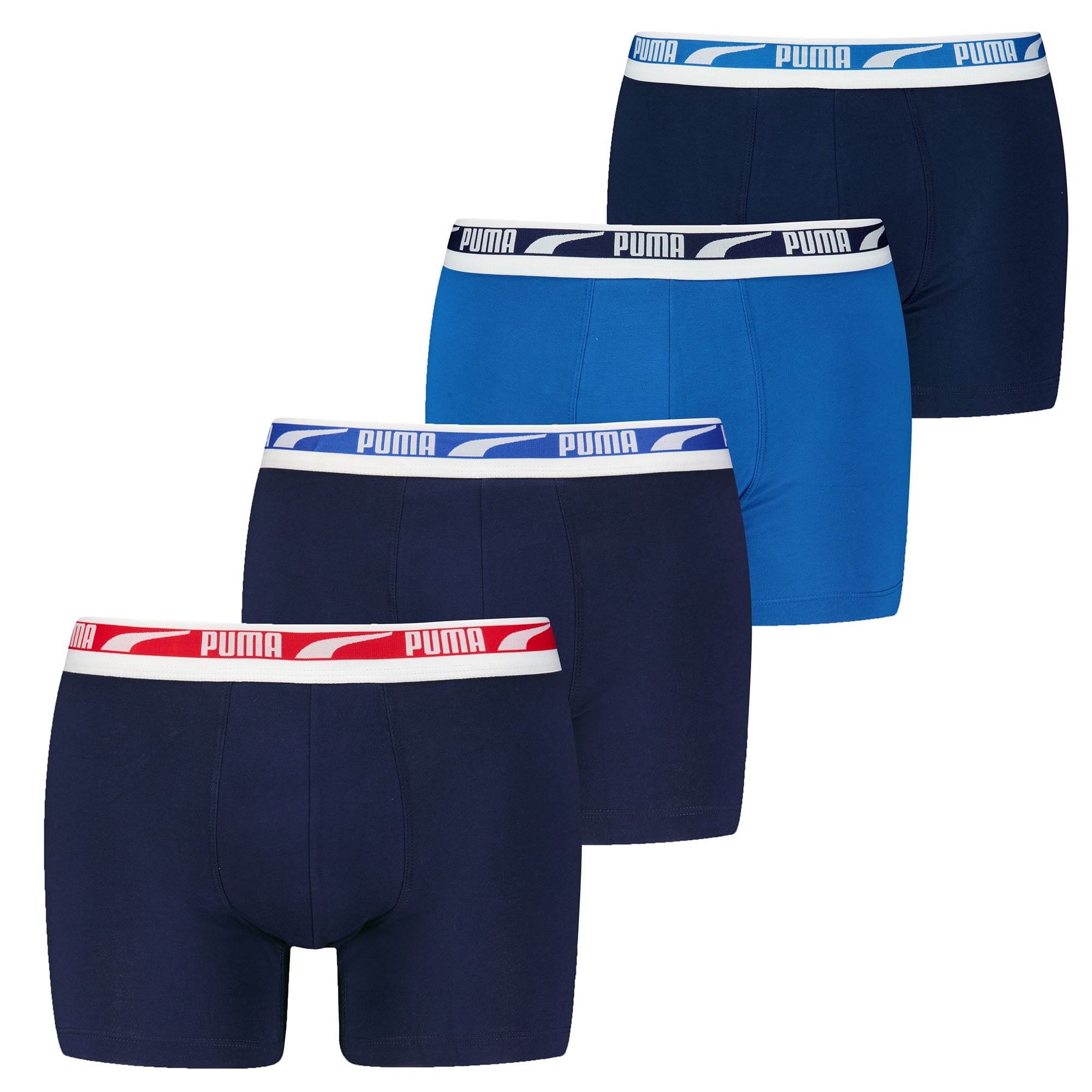 PUMA Herren Boxershorts, 4er Pack - Everyday Multi Logo ECOM, Cotton Stretch