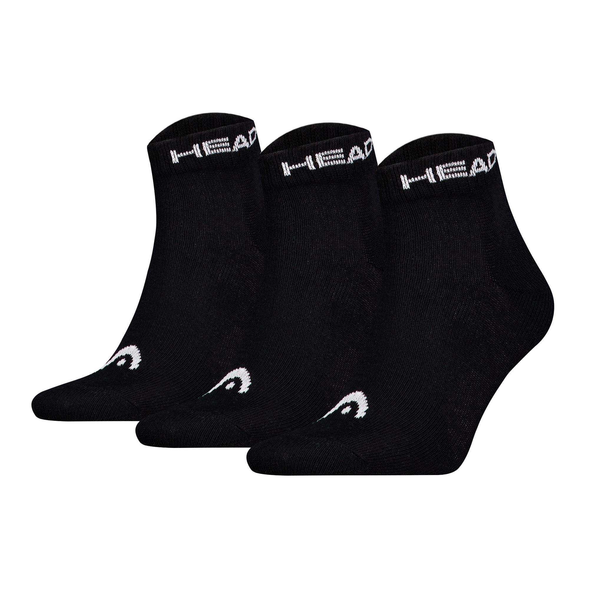 HEAD Unisex Quarter Socken, 3er Pack - Elements All Sport Quarter, Logo, einfarbig