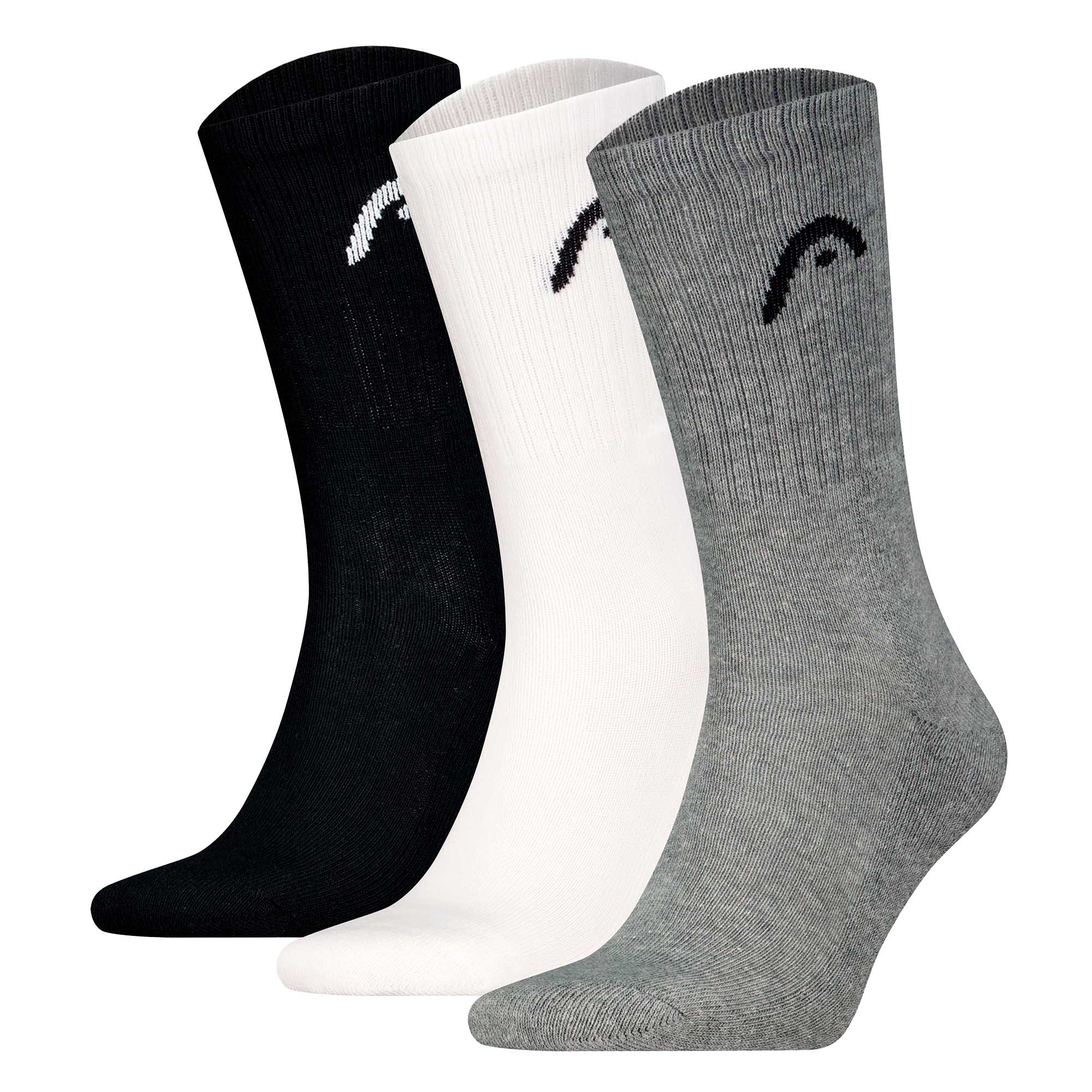 HEAD Unisex Socken, 3er Pack - All Sport Training Crew, Sportsocken, Logo