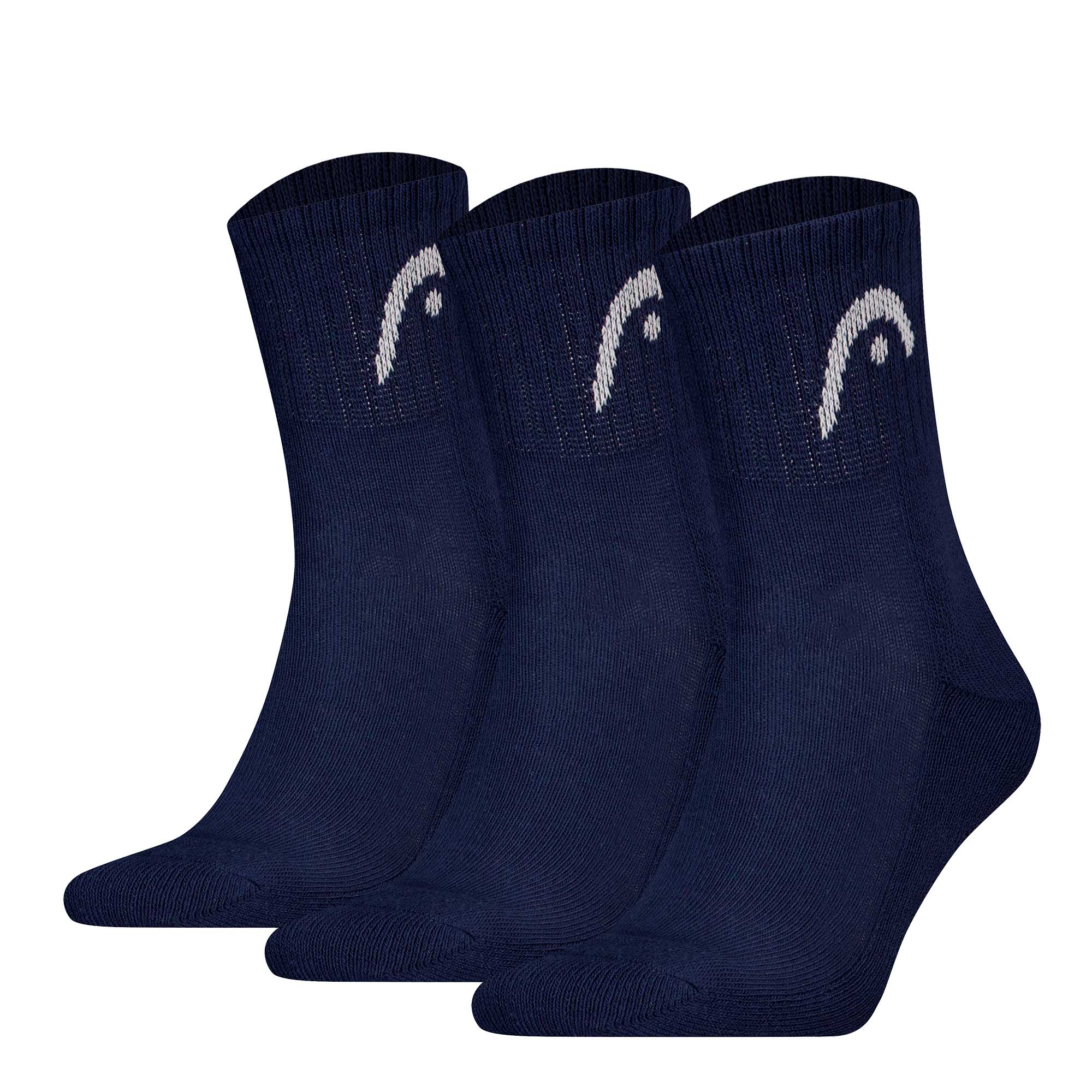 HEAD Unisex Socken, 3er Pack -  All Sports Training Short Crew, Sportsocken, Logo, einfarbig