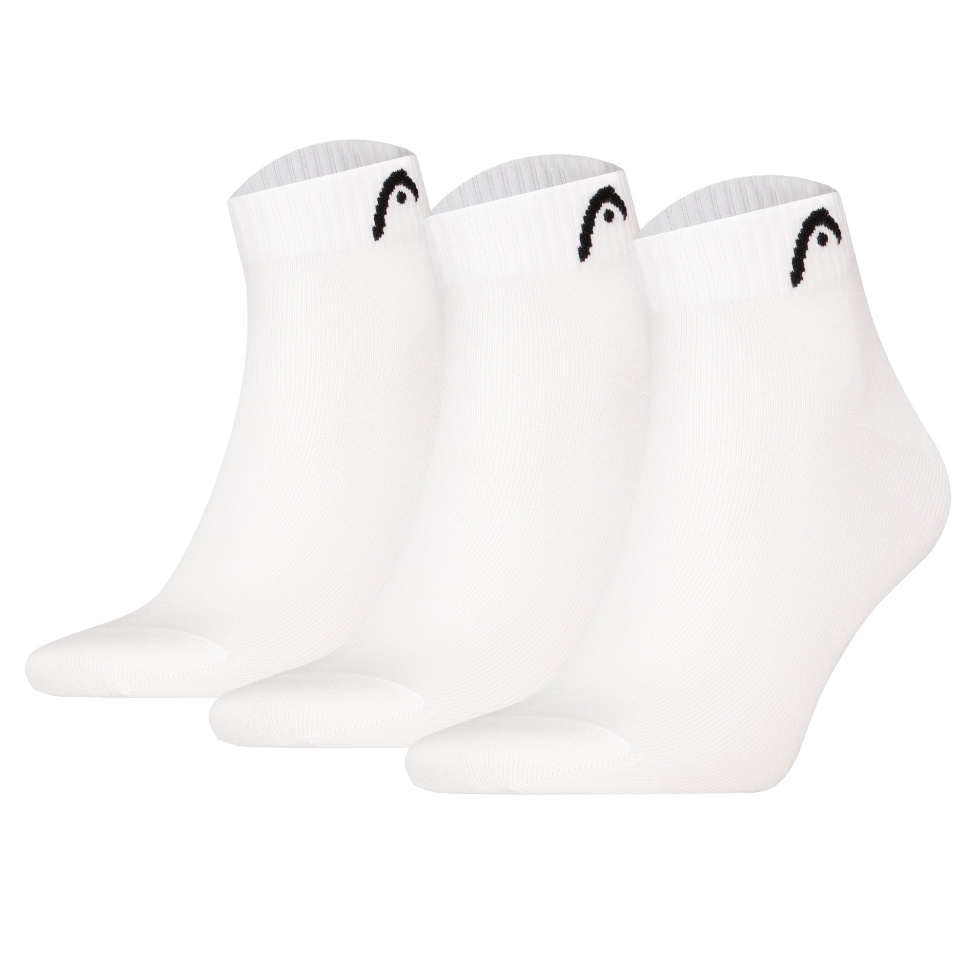 HEAD Unisex Quarter Socken, 3er Pack - All Sports Training Quarter 3P, Logo, einfarbig
