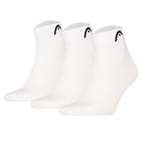 HEAD Unisex Quarter Socken, 3er Pack - All Sports Training Quarter 3P, Logo, einfarbig