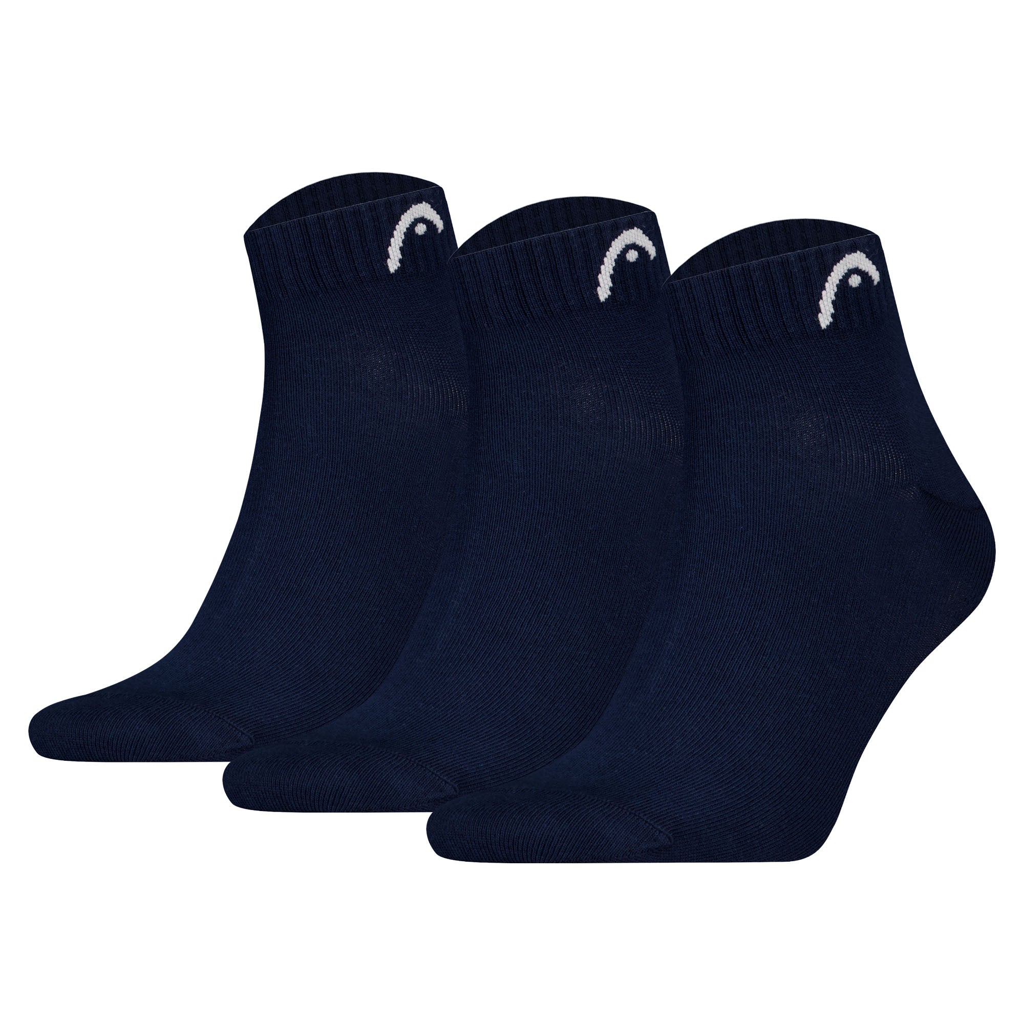 HEAD Unisex Quarter Socken, 3er Pack - All Sports Training Quarter 3P, Logo, einfarbig
