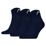 HEAD Unisex Quarter Socken, 3er Pack - All Sports Training Quarter 3P, Logo, einfarbig
