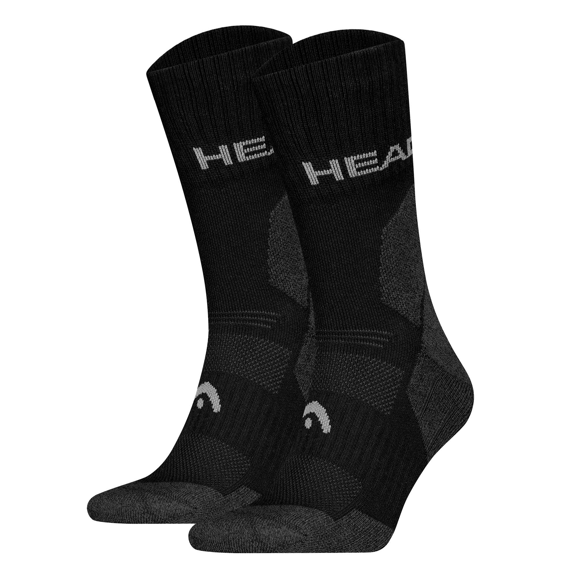 HEAD Unisex Wandersocken, 2er Pack - Hiking All Climates Crew, Sportsocken, Logo